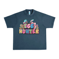 Midnight Navy Egg hunter plate letters Easter Day Urban Heavy Tee - HowdyJamesFarm