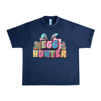 Navy Egg hunter plate letters Easter Day Urban Heavy Tee - HowdyJamesFarm