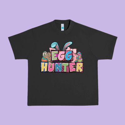 Egg Hunter Plate Letters Easter Day Urban Heavy Tee Designed By Howdyjamesfarm