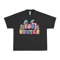 Pigment Black Egg hunter plate letters Easter Day Urban Heavy Tee - HowdyJamesFarm