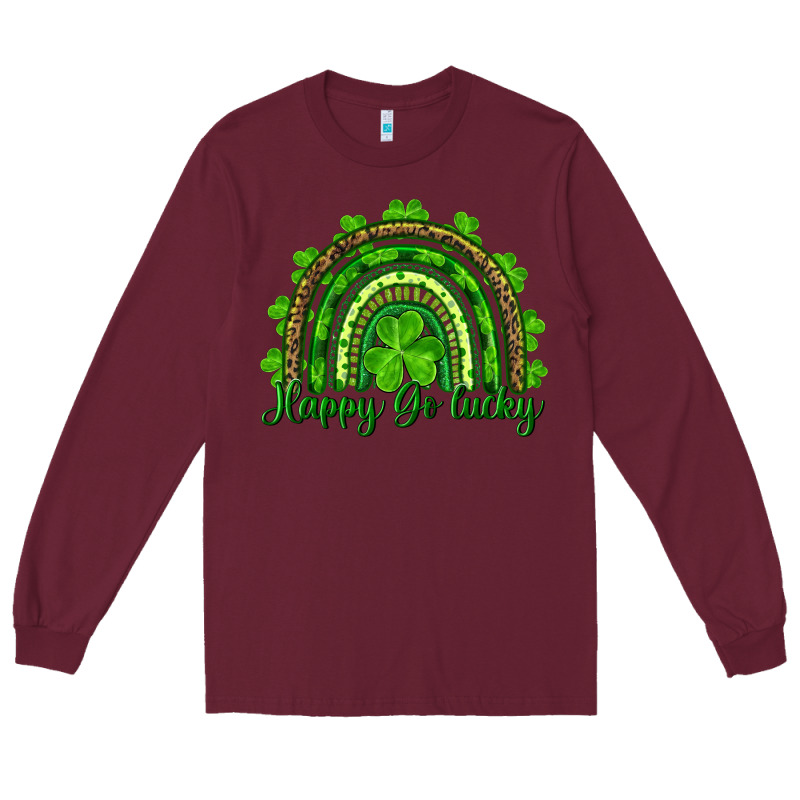 St. Patrick's Day Happy Go Lucky Long Sleeve Tee by RanaPortraitStore | Teevron