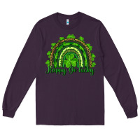 Plum st. patrick's day happy go lucky Long Sleeve Tee - RanaPortraitStore