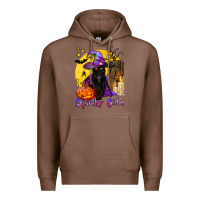 Chestnut spooky babe black witch cat Premium Hoodie - BundleAndBundleShop
