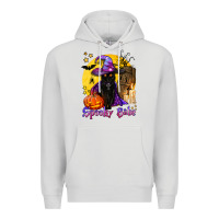 Dove Grey spooky babe black witch cat Premium Hoodie - BundleAndBundleShop