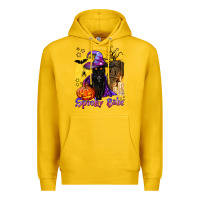Lemon spooky babe black witch cat Premium Hoodie - BundleAndBundleShop