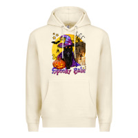 Sandshell spooky babe black witch cat Premium Hoodie - BundleAndBundleShop