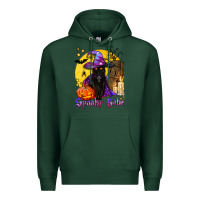 Sports Green spooky babe black witch cat Premium Hoodie - BundleAndBundleShop