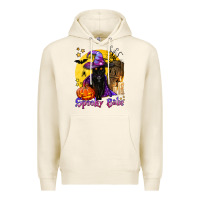 Tofu spooky babe black witch cat Premium Hoodie - BundleAndBundleShop