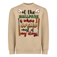 At The Ballpark Is Where I Spend Most My Days Heavyweight Sweatshirt | Teevron