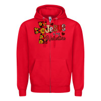 Red Jesus is My Valentine Cross Zipper Hoodie - CowhideDigitalArt