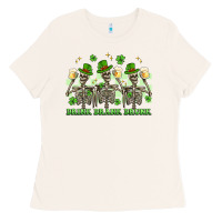 Bone st. patrick's day skeletons drink drank drunk Ladies Tee - Artiststas