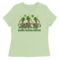Matcha st. patrick's day skeletons drink drank drunk Ladies Tee - Artiststas