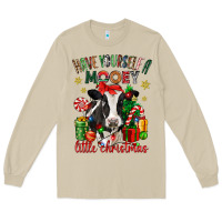 Mushroom have yourself a little christmas cow Long Sleeve Tee - CowGirlArtShop