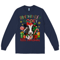 Navy have yourself a little christmas cow Long Sleeve Tee - CowGirlArtShop