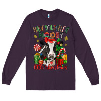 Plum have yourself a little christmas cow Long Sleeve Tee - CowGirlArtShop