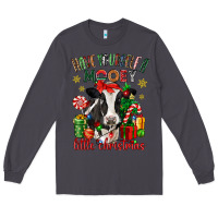 Smoke have yourself a little christmas cow Long Sleeve Tee - CowGirlArtShop
