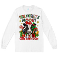White have yourself a little christmas cow Long Sleeve Tee - CowGirlArtShop