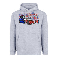 Heather Grey red white and boom Heavyweight Hoodie - Artiststas