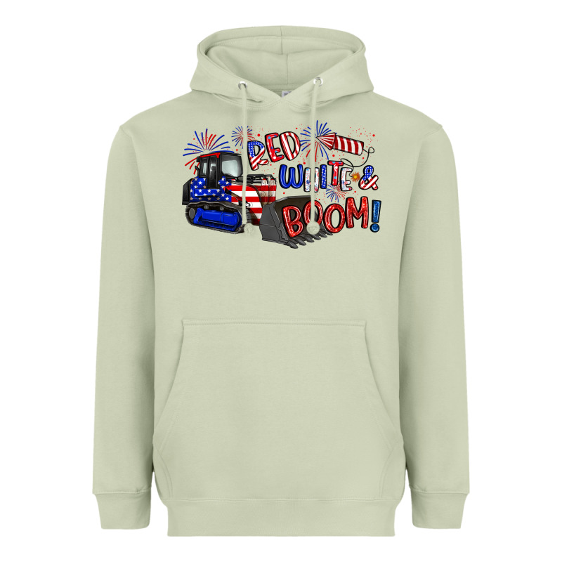 Red White And Boom Heavyweight Hoodie by Artiststas | Teevron