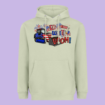 Red White And Boom Heavyweight Hoodie Designed By Artiststas