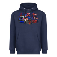 Navy red white and boom Heavyweight Hoodie - Artiststas