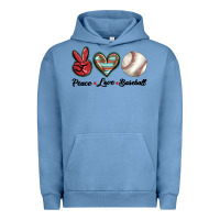 Pigment Pebble Blue peace love west Urban Hoodie - BarkalooDesign