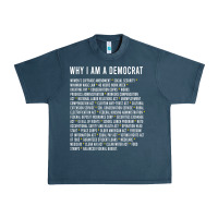 Midnight Navy Why I am a Democrat cool political outfit for democrats Long Sleeve Urban Heavy Tee - lanVoArt