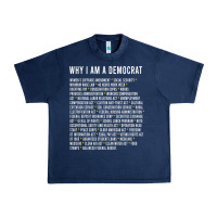 Navy Why I am a Democrat cool political outfit for democrats Long Sleeve Urban Heavy Tee - lanVoArt