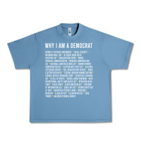 Pebble Blue Why I am a Democrat cool political outfit for democrats Long Sleeve Urban Heavy Tee - lanVoArt