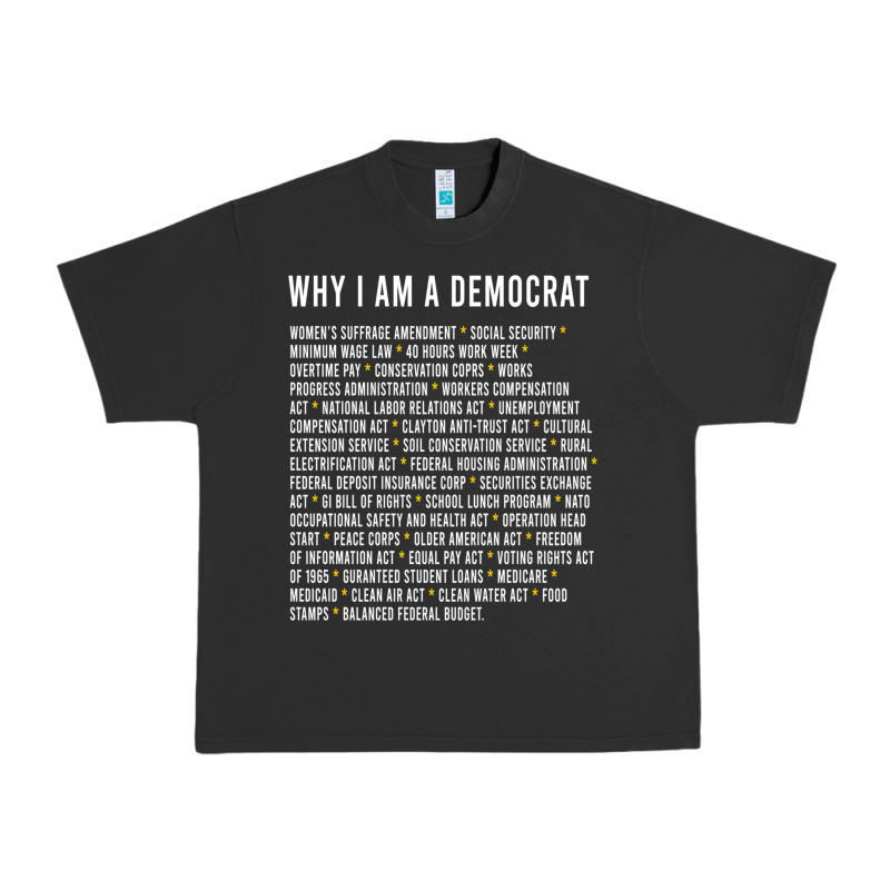 Why I Am A Democrat Cool Political Outfit For Democrats Long Sleeve Urban Heavy Tee by lanVoArt | Teevron