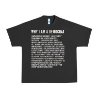 Pigment Black Why I am a Democrat cool political outfit for democrats Long Sleeve Urban Heavy Tee - lanVoArt