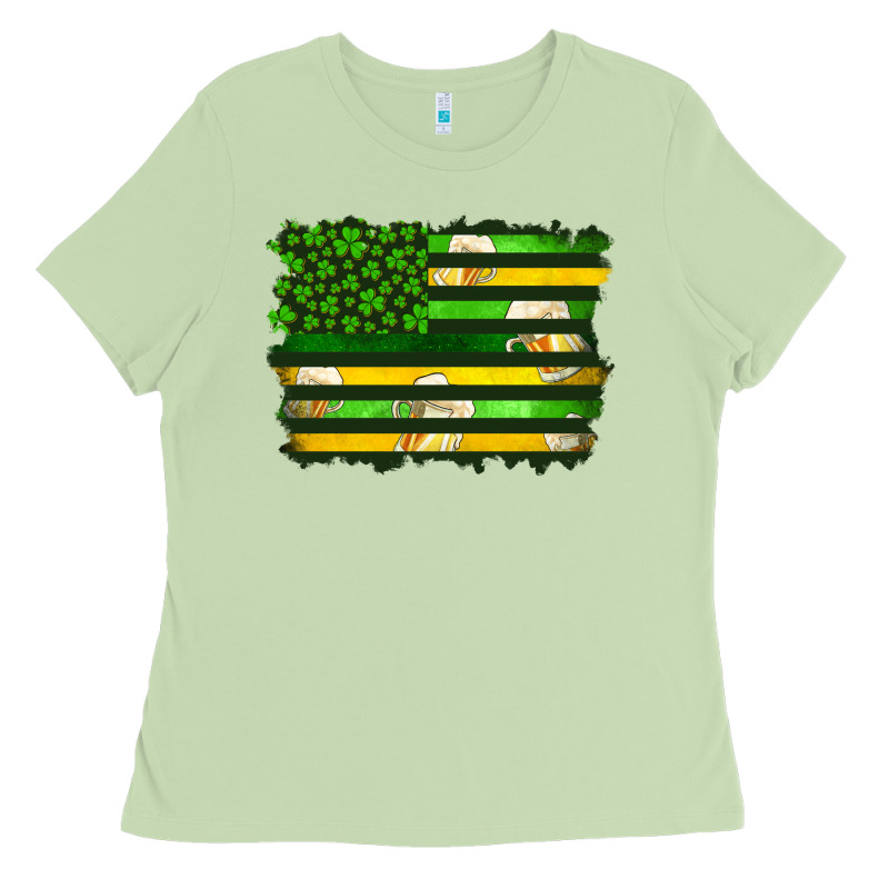 St Patrick's Day American Flag Ladies Tee by Artiststas | Teevron