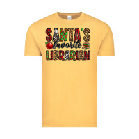 Vintage Mustard santa's favorite librarian Vintage Tee - Jasminsmagicworld