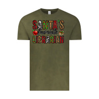Vintage Olive santa's favorite librarian Vintage Tee - Jasminsmagicworld