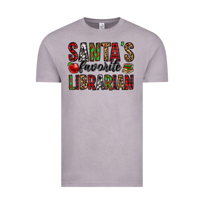 Santa's Favorite Librarian Vintage Tee by Jasminsmagicworld | Teevron