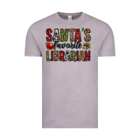 Vintage Zinc santa's favorite librarian Vintage Tee - Jasminsmagicworld