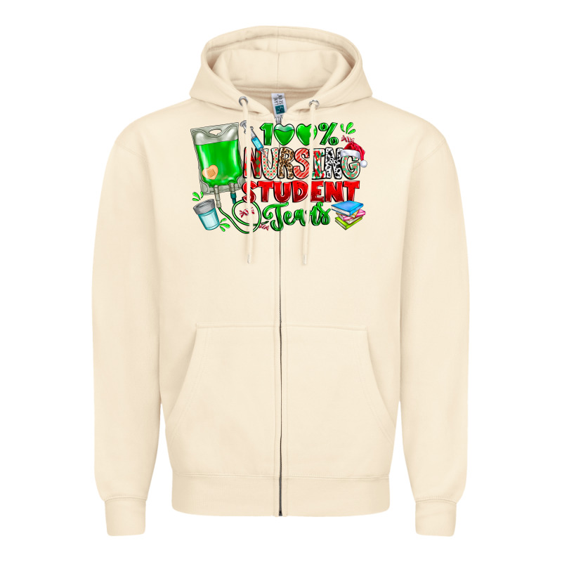 100 Nursing Student Tears Zipper Hoodie by CowhideDigitalArt | Teevron
