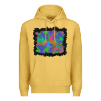 Antique Gold halloween neon leopard background Premium Hoodie - BundleAndBundleShop