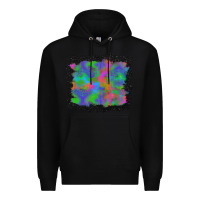 Black halloween neon leopard background Premium Hoodie - BundleAndBundleShop
