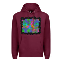Burgundy halloween neon leopard background Premium Hoodie - BundleAndBundleShop