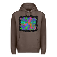 Coffee halloween neon leopard background Premium Hoodie - BundleAndBundleShop
