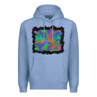 Colony Blue halloween neon leopard background Premium Hoodie - BundleAndBundleShop