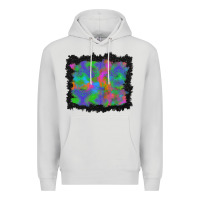 Dove Grey halloween neon leopard background Premium Hoodie - BundleAndBundleShop