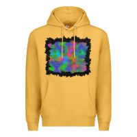 Mustard halloween neon leopard background Premium Hoodie - BundleAndBundleShop