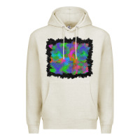 Oatmeal Heather halloween neon leopard background Premium Hoodie - BundleAndBundleShop