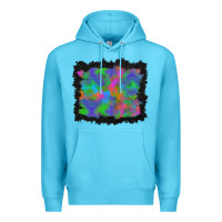 Ocean Blue halloween neon leopard background Premium Hoodie - BundleAndBundleShop