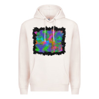 Pale Pink halloween neon leopard background Premium Hoodie - BundleAndBundleShop