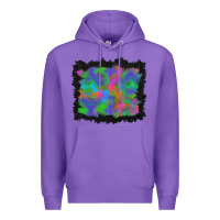 Purple halloween neon leopard background Premium Hoodie - BundleAndBundleShop