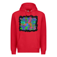 Red halloween neon leopard background Premium Hoodie - BundleAndBundleShop