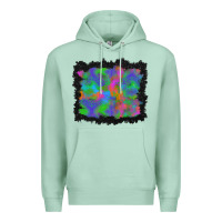Seafoam halloween neon leopard background Premium Hoodie - BundleAndBundleShop